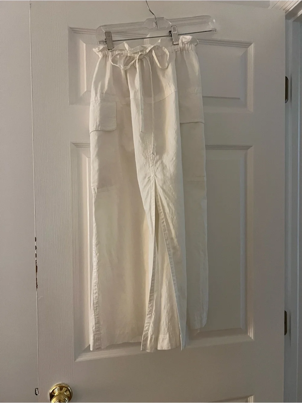 A.L.C. Cream Ruffled Skirt with Elastic Waist